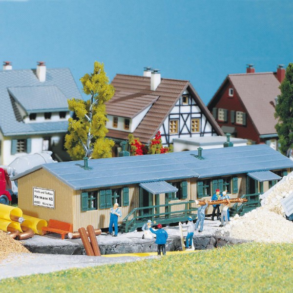 Wooden Industrial Building N gauge