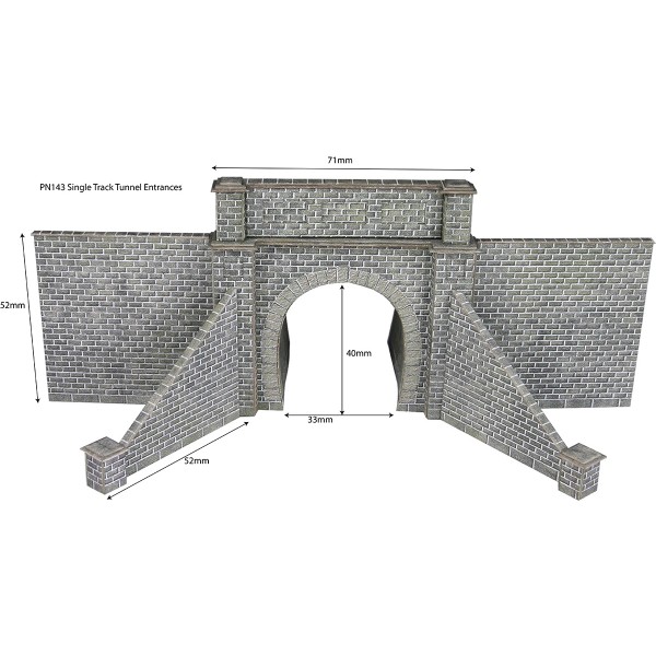 N gauge Tunnel Entrance Single Track Metcalfe PN143