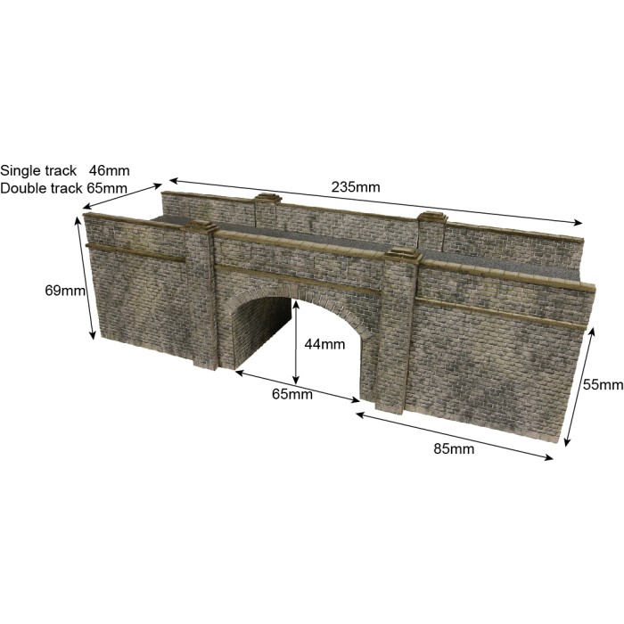 N gauge Railway Bridge in Stone Metcalfe PN147
