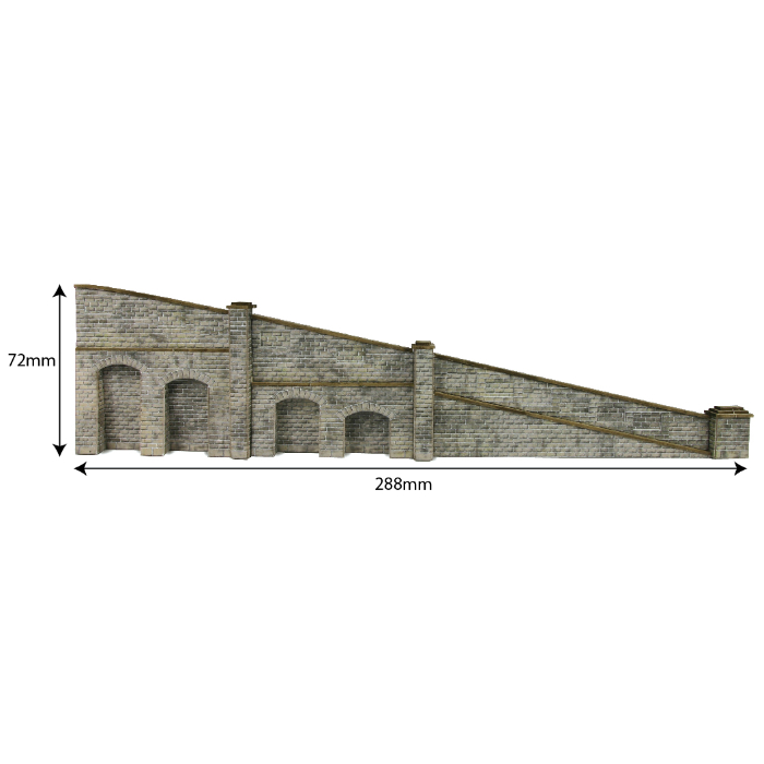 N gauge Retaining wall Tapered In Red Brick Metcalfe PN148 N gauge Retaining wall Tapered In Red Brick Metcalfe PN148