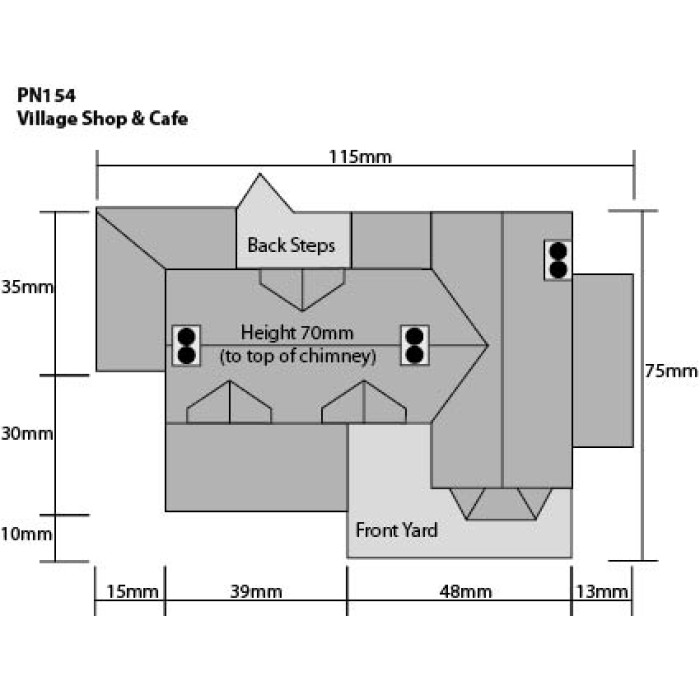 N gauge Village Shop and Cafe PN154