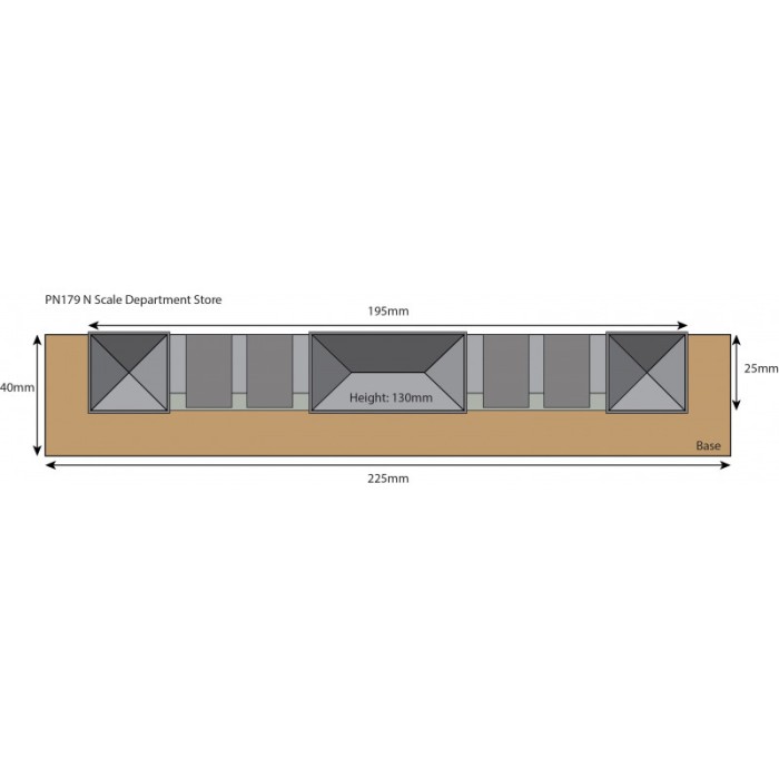 N gauge Low relief Department Store / Hotel Metcalfe PN179 N gauge Low relief Department Store / Hotel Metcalfe PN179