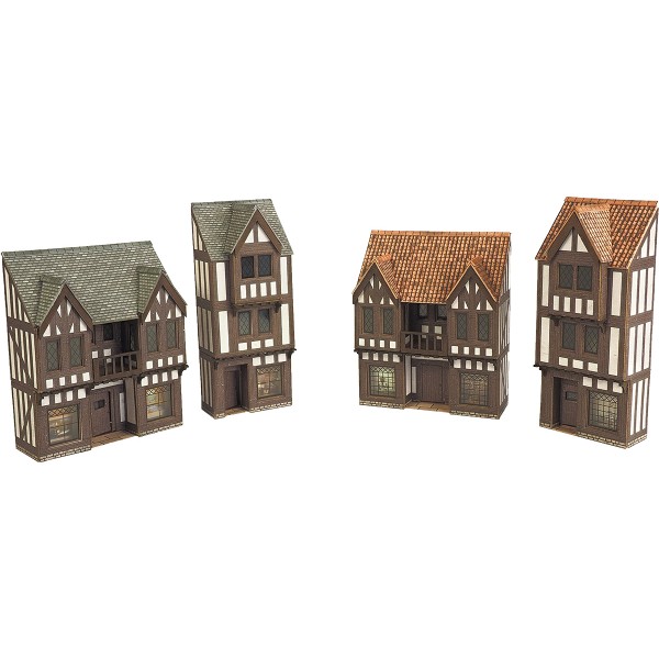 N gauge Low Relief Timber Framed Shop Fronts Metcalfe PN190