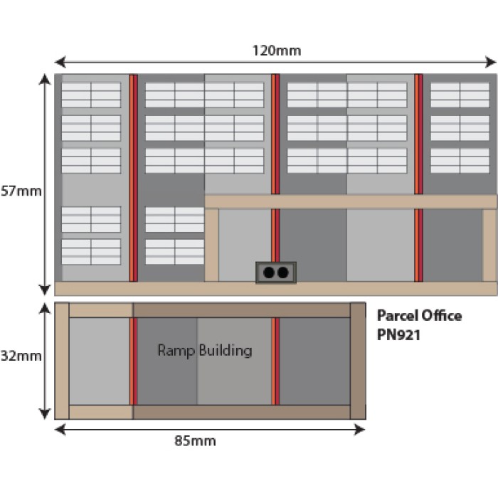 N gauge Parcels Office Metcalfe PN921 N gauge Parcels Office Metcalfe PN921