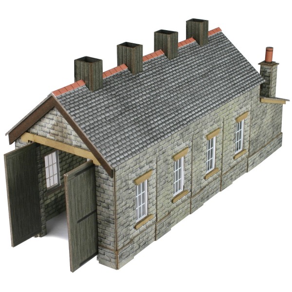 N gauge Engine Shed in stone Metcalfe PN932