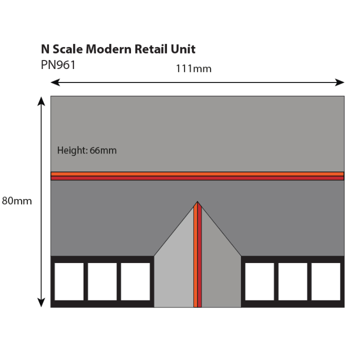 N gauge MODERN RETAIL UNIT Metcalfe PN961 N gauge MODERN RETAIL UNIT Metcalfe PN961