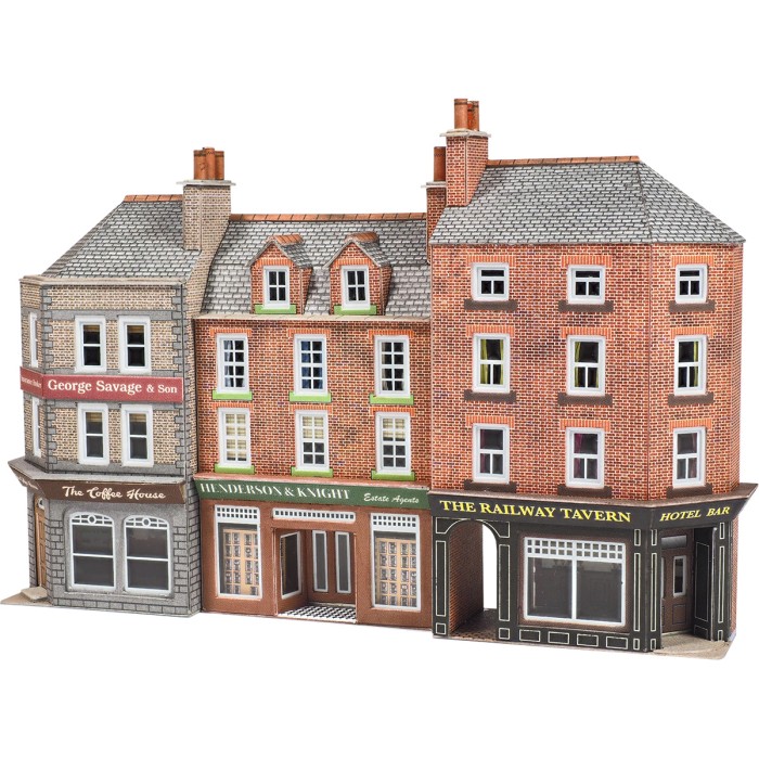 N Gauge Low Relief Pub & Shops Metcalfe PN972