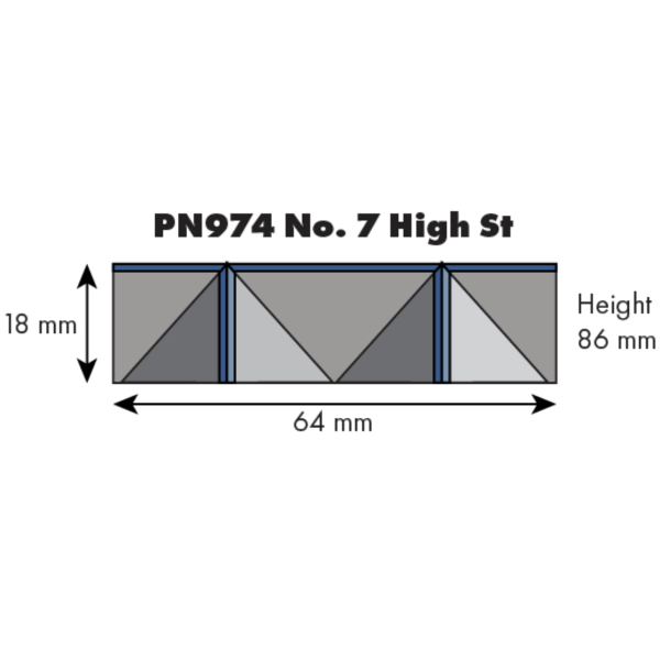 N Gauge No. 7 High Street Low Relief Shop Front Metcalfe PN974