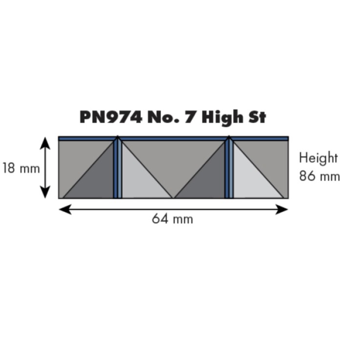 N Gauge No. 7 High Street Low Relief Shop Front Metcalfe PN974 N Gauge No. 7 High Street Low Relief Shop Front Metcalfe PN974