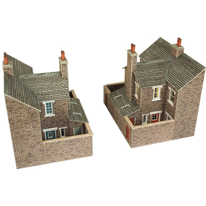 Low Relief Terraced House Backs - Stone Finish OO  PO277