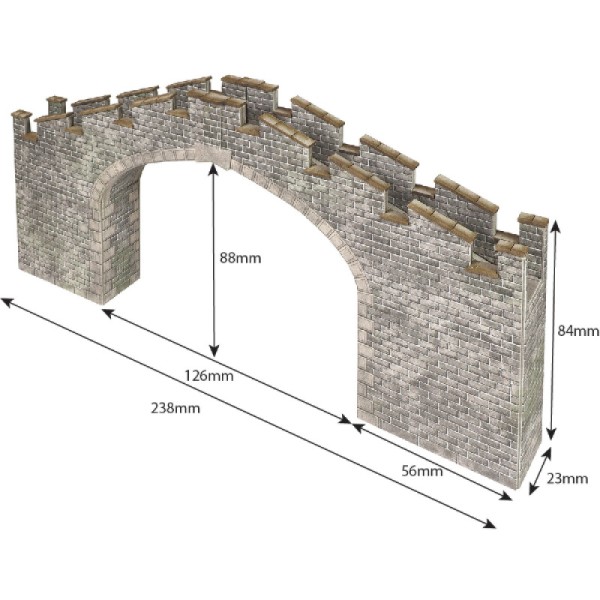 CASTLE  WALL BRIDGE OO Metcalfe PO296