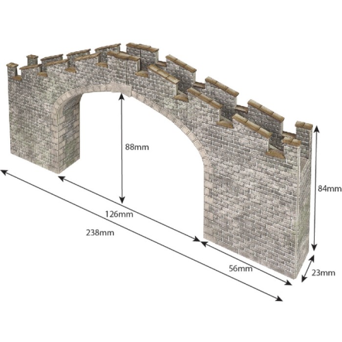 CASTLE  WALL BRIDGE OO Metcalfe PO296