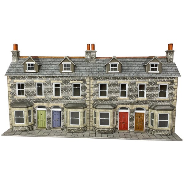Low Relief Terraced House Fronts - Stone OO  Metcalfe PO303