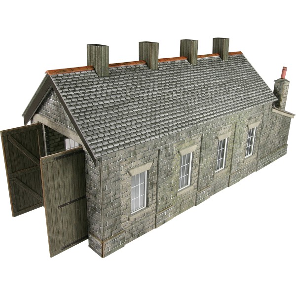 Single Track Stone Built Engine Shed OO Metcalfe PO332