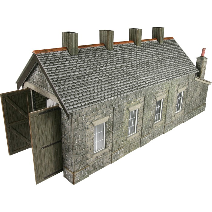 Single Track Stone Built Engine Shed OO Metcalfe PO332