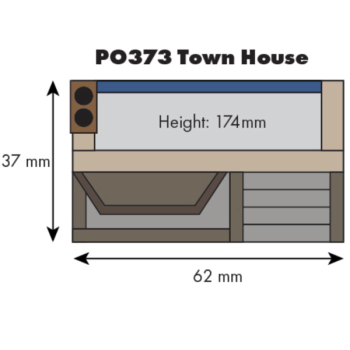 Low Relief Town House OO Metcalfe PO373 Low Relief Town House OO Metcalfe PO373