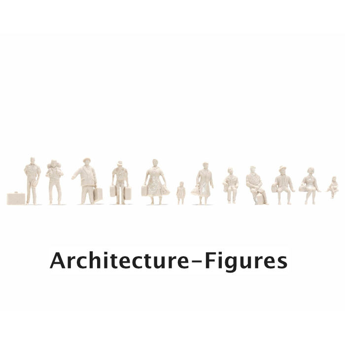 White Architecture Figures Pedestrians  Scale 1:100