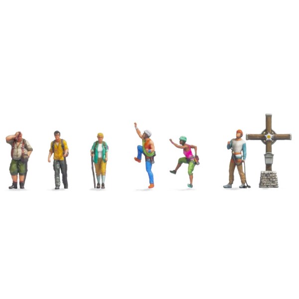 Mountain Hikers N Gauge 3D Printed detail Noch 35820