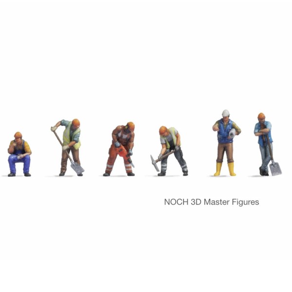 Construction Workers Z Gauge 3D Printed detail Noch 44501