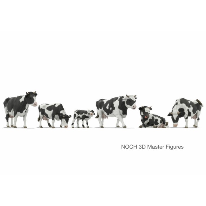 Cows Black and White Z Gauge 3D printed detail Noch 44540 Cows Black and White Z Gauge 3D printed detail Noch 44540