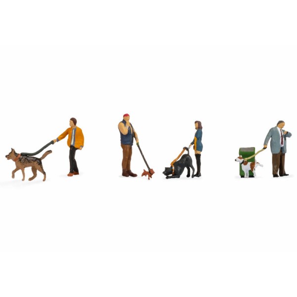Dogs and Dog Walkers TT scale 1:120