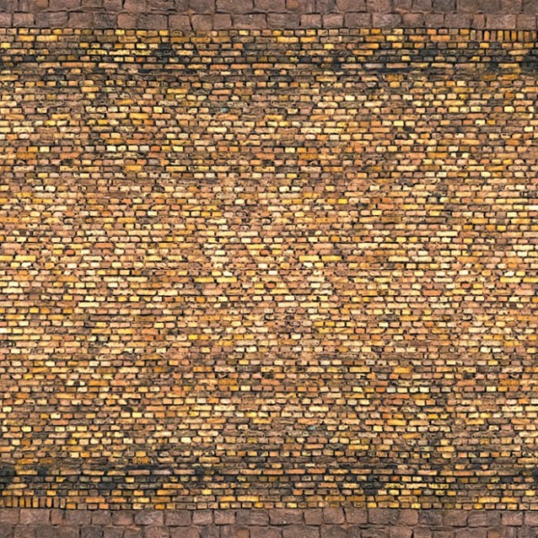 Embossed Brick wall 3D cardboard Old Yellow brick OO