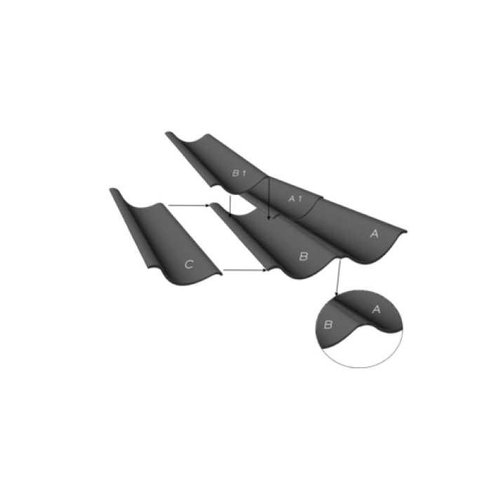 Roof Tiles Pan-tiles 1:32 / 1:35 by Juweela 23272 Roof Tiles Pan-tiles 1:32 / 1:35 by Juweela 23272