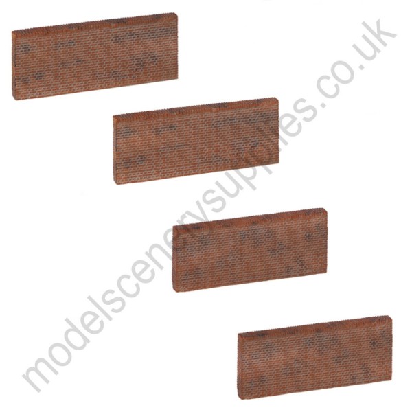 Brick Victorian Wall Sections N gauge Graham Farish Scenecraft 42-565