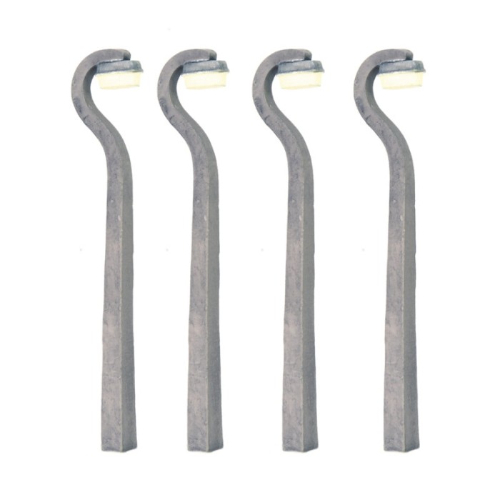 Swan Neck Concrete Street or Platform Lamps OO Non-working 44-559