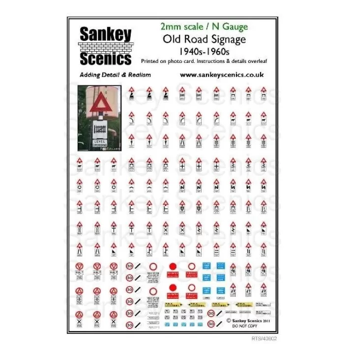 Old Road Signage N 1940s-1960s