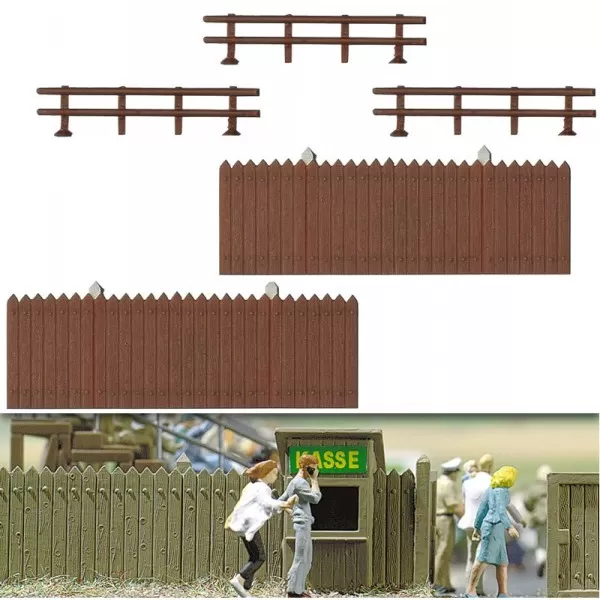 Close-board fencing and small railing OO Busch 6015