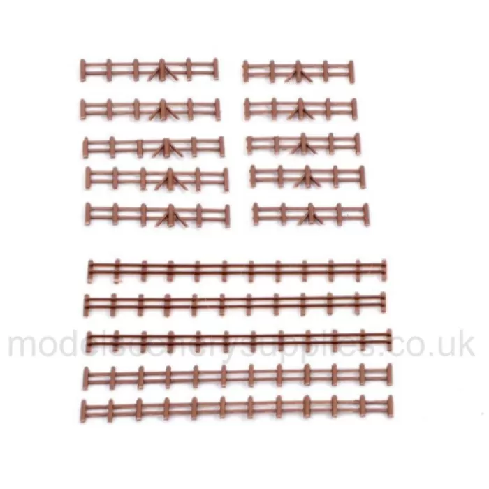 Farm Rail Fencing Brown  N Gauge 