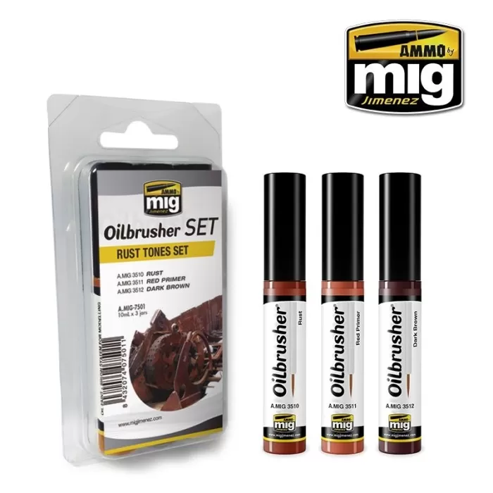 Rust Tones OILBRUSHER set Ammo by Mig 7501