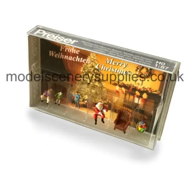 Father Christmas and children Scene OO Preiser 10763