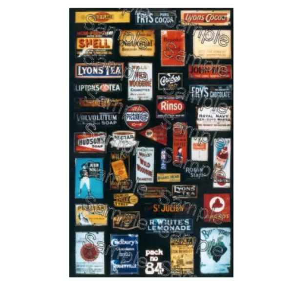 Enamel Advert Signs pack4  OO Tiny Signs TSOO84
