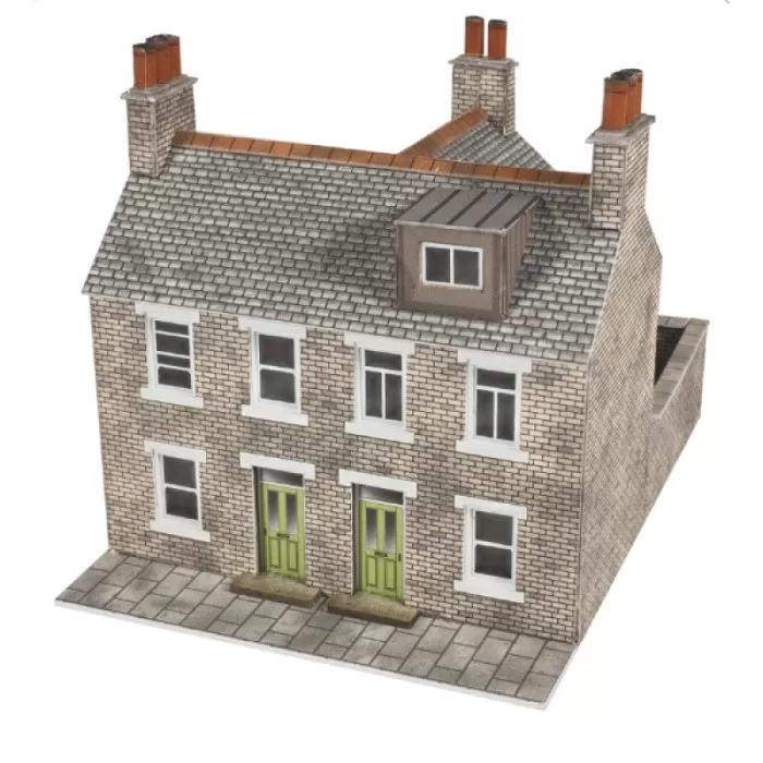 Terraced Houses in Stone Metcalfe PN104 N gauge 