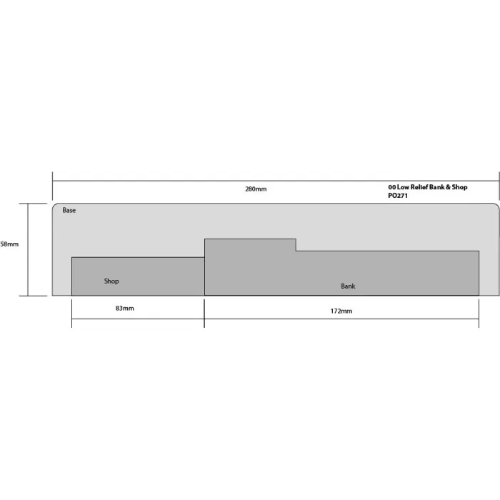 Low Relief Bank and Shops OO  PO271