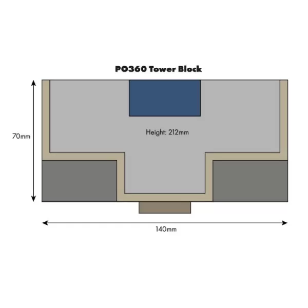 Low Relief Tower block OO  Metcalfe PO360