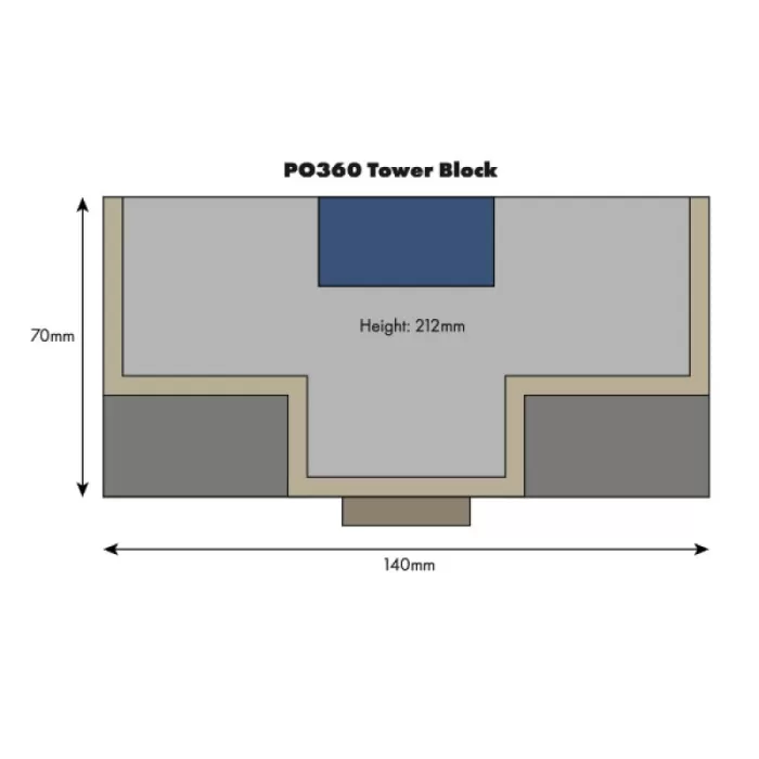 Low Relief Tower block OO  Metcalfe PO360