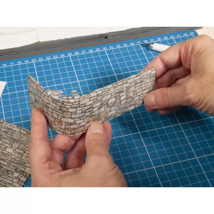 Embossed Brick wall 3D cardboard Quarrystone OO