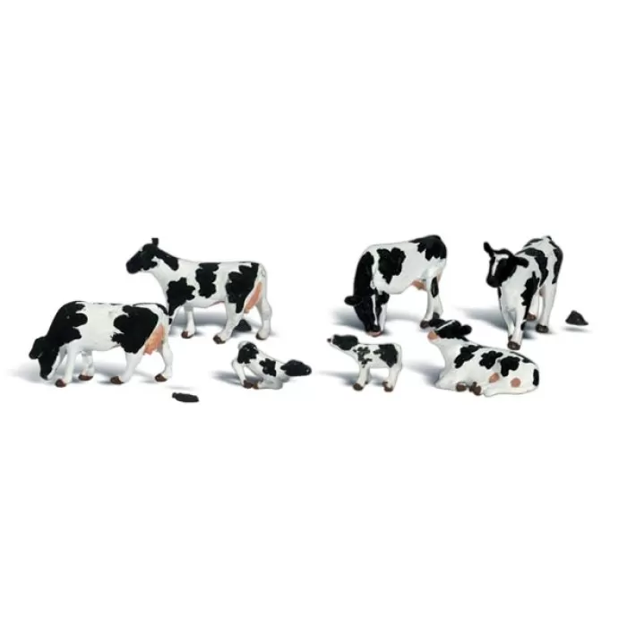 Cows, black and white N gauge