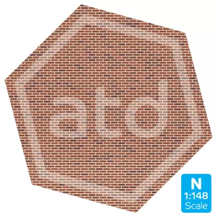 Brick Wall Red Brick Card N Gauge ATD12035