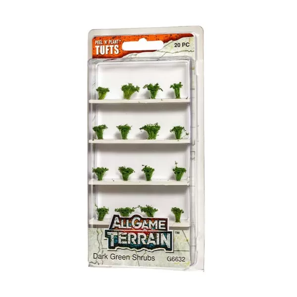 All Game Terrain Dark Green Shrubs G6632