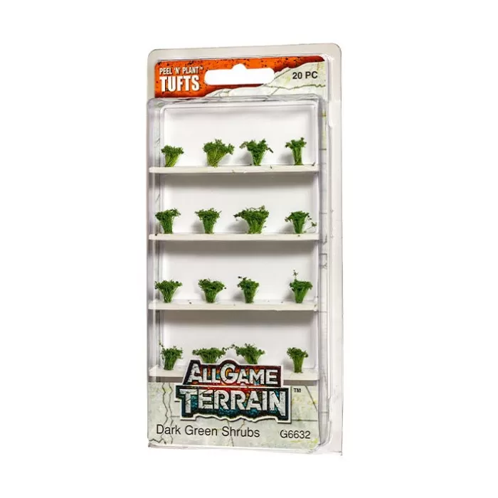 All Game Terrain Dark Green Shrubs G6632