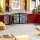 Brick Wall with Gates Double Sided OO Auhagen 41681