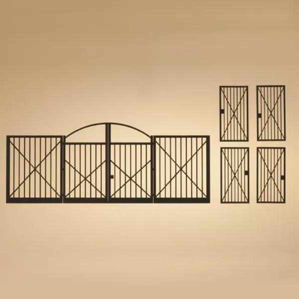 Wrought-Iron Factory or Works Gates OO
