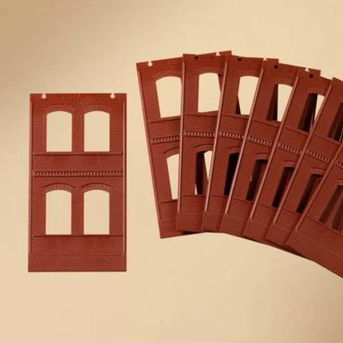Double Storey Half Width Window Wall with Tooth Frieze 80508
