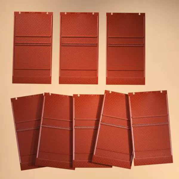 Double Storey Half Width Solid Wall with Tooth Frieze 80512