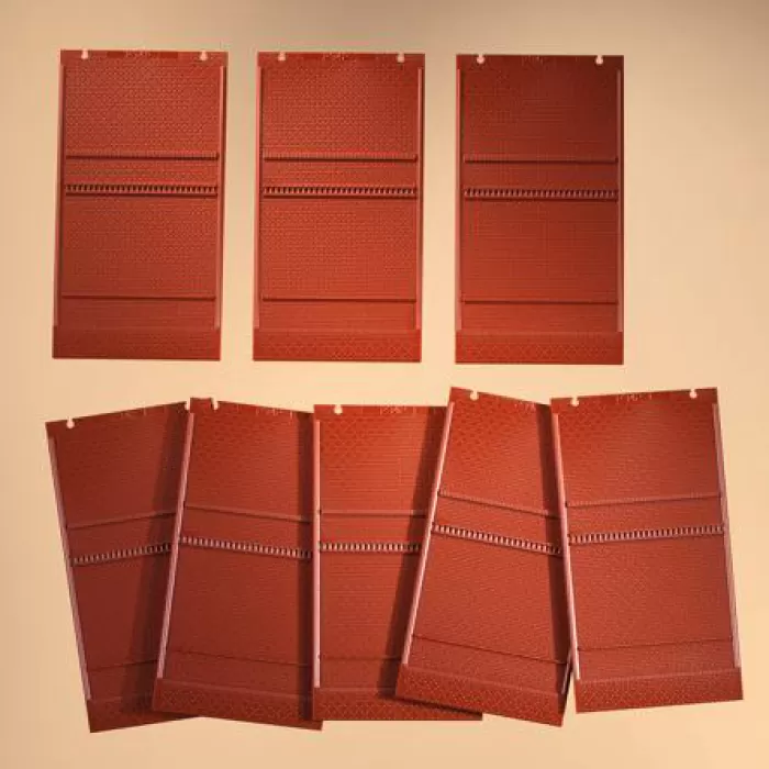 Double Storey Half Width Solid Wall with Tooth Frieze 80512