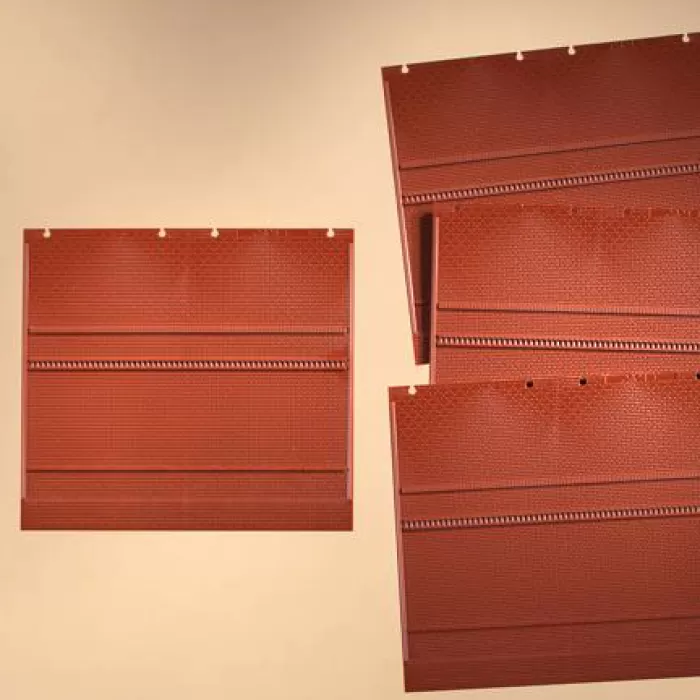 Double Storey Full Width Solid Wall with Tooth Frieze 80513